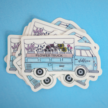 Load image into Gallery viewer, Dahlias Flower Truck Sticker
